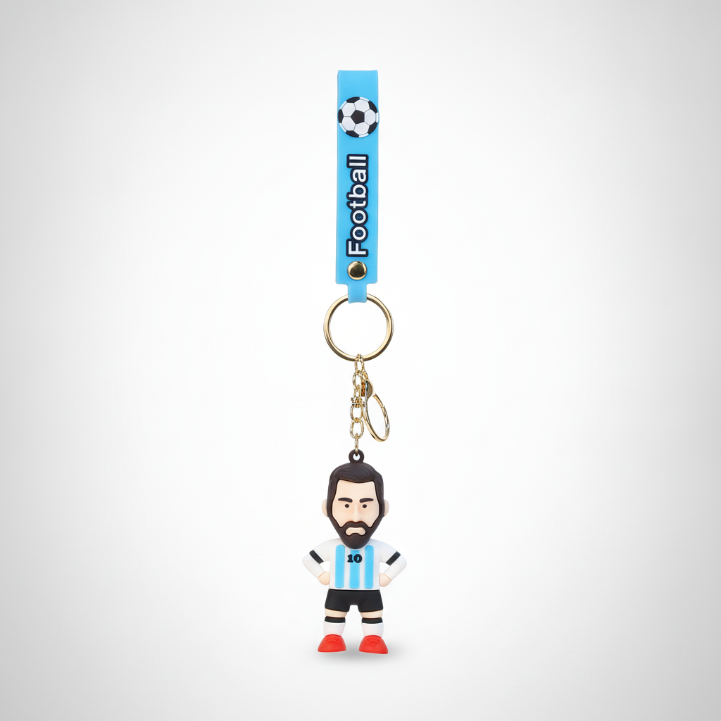 Messi #10 Argentina Football Keychain Figure