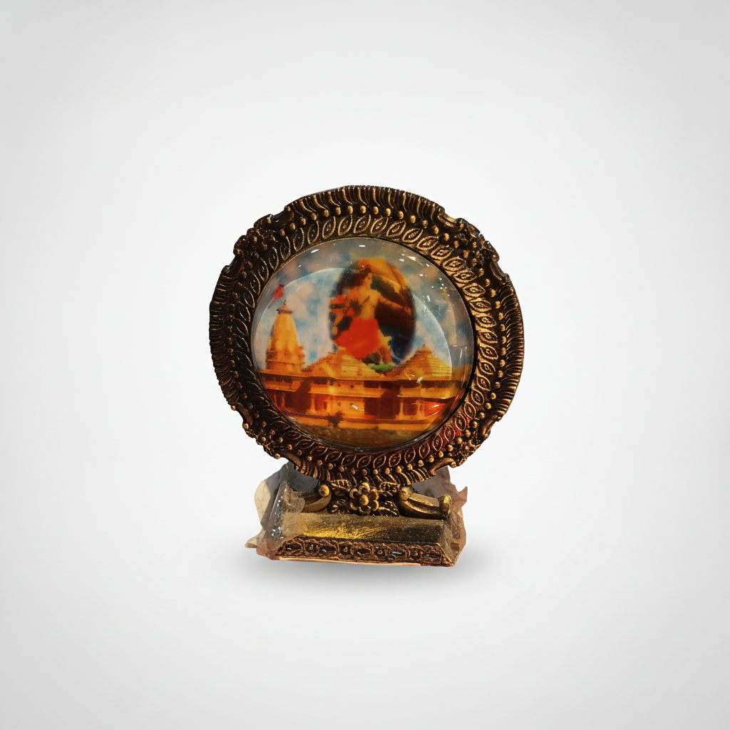 Ram Mandir Ayodhya Decorative Dome Frame Showpiece