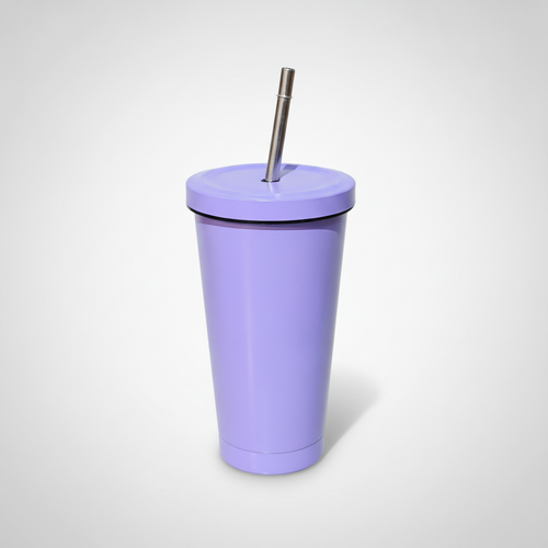 Lavender Insulated Tumbler with Stainless Steel Straw – 590ml