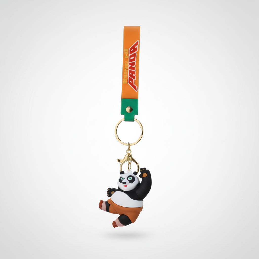 Kung Fu Panda Po Figural Keychain with Wrist Strap