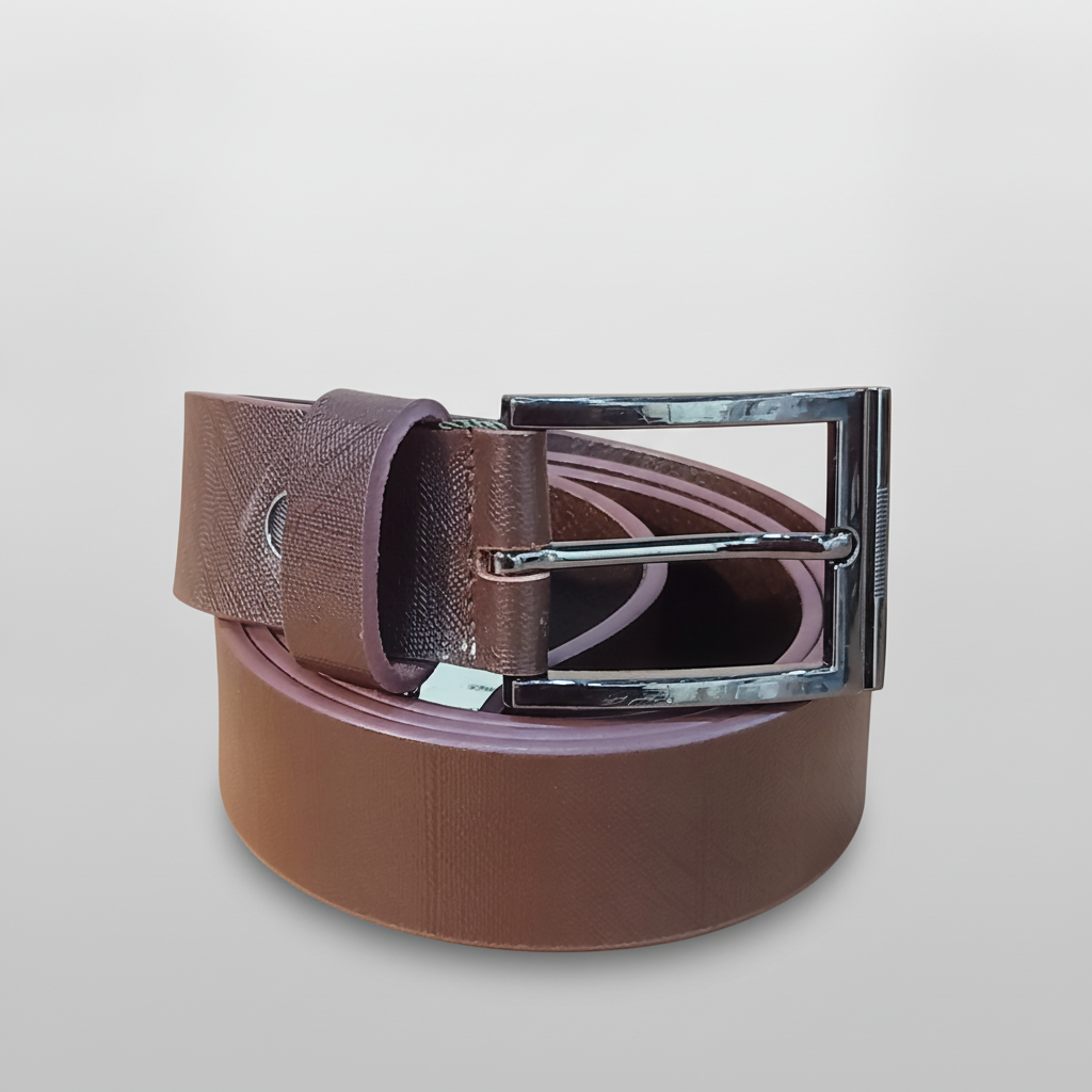 Wrangler Brown Leather Belt – Classic Pin Buckle, 100 CM