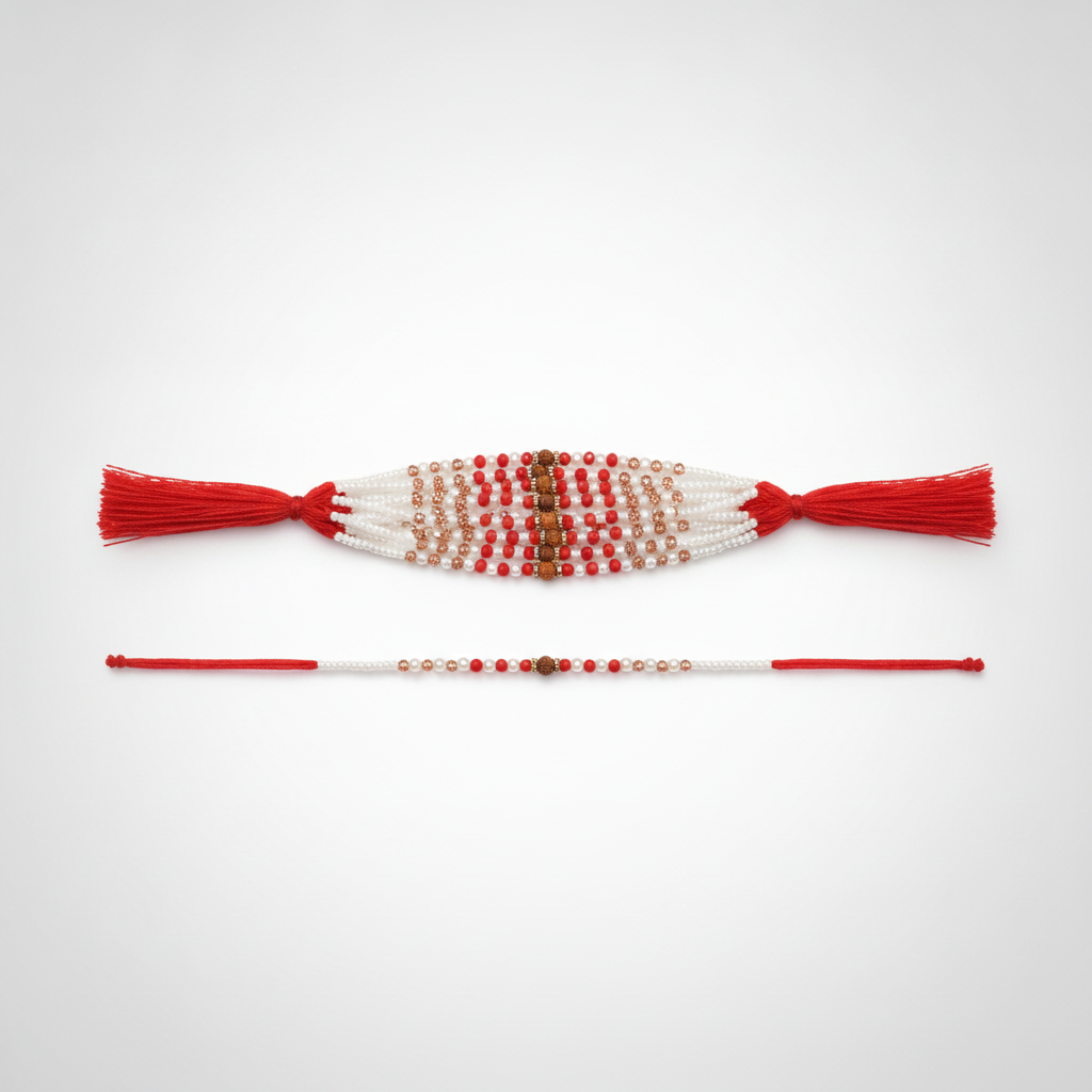 Traditional Beaded Rakhi Set of 12