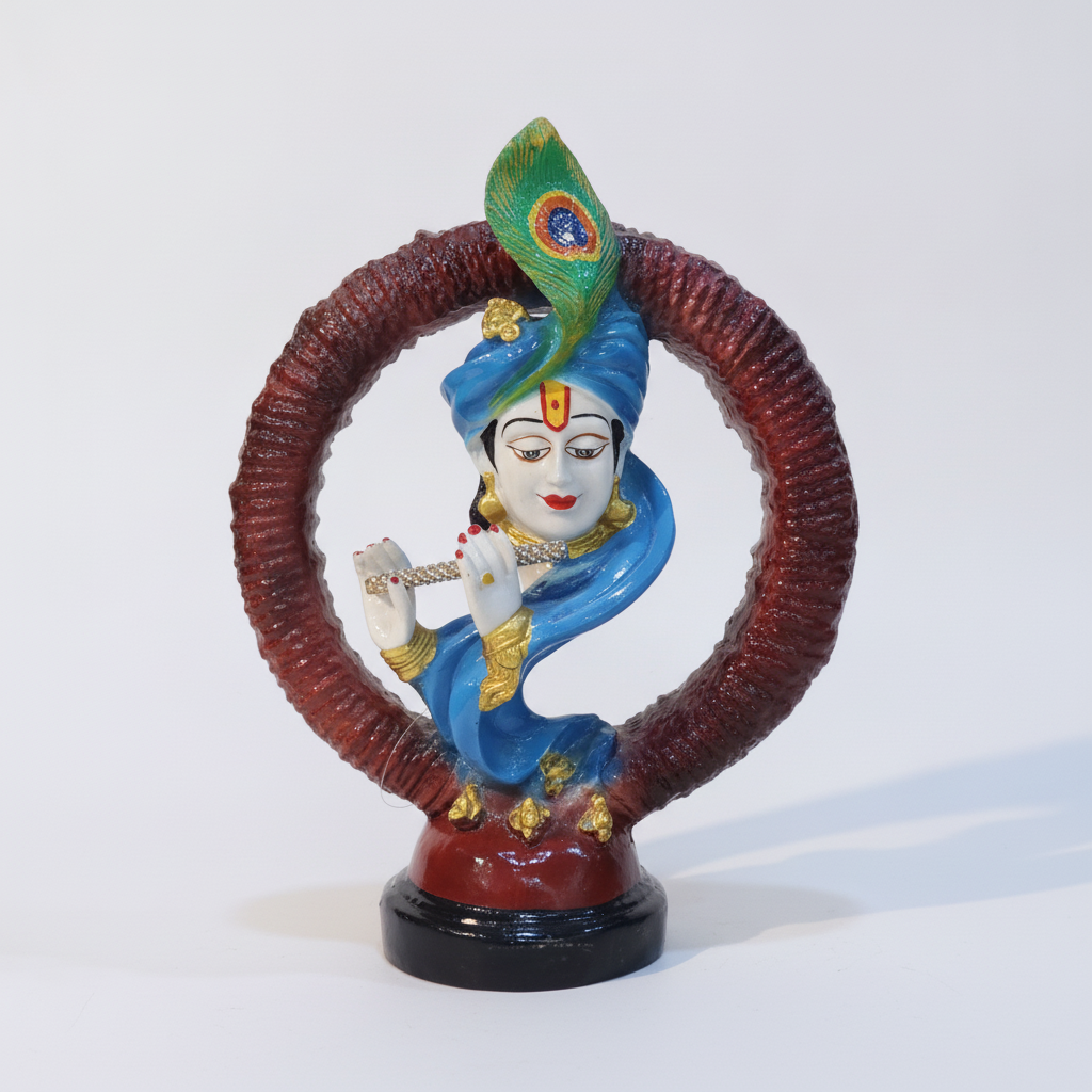 Lord Krishna Flute Idol Showpiece with Decorative Ring