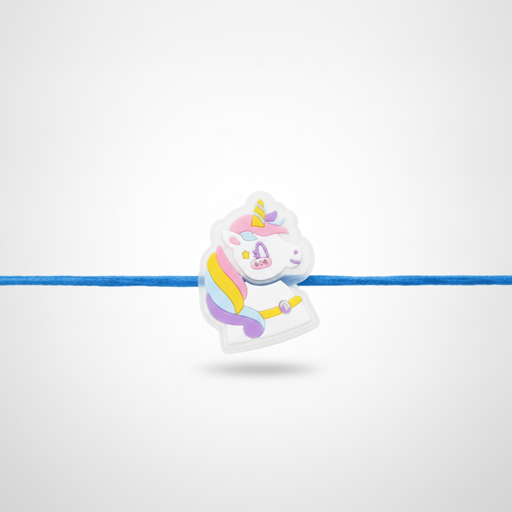 Unicorn Light-Up Rakhi for Kids | Cute Cartoon Bracelet
