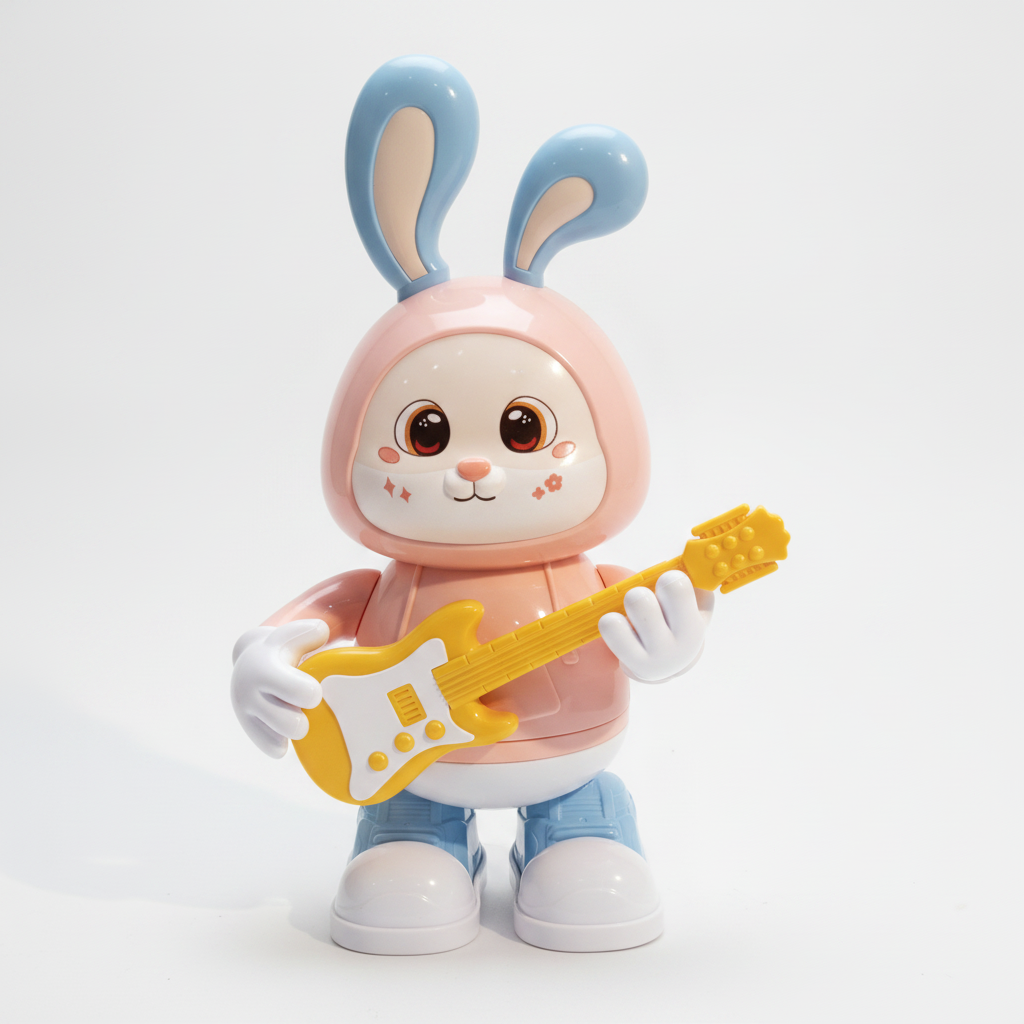 Dancing Bunny Guitar Toy with LED Lights & Music