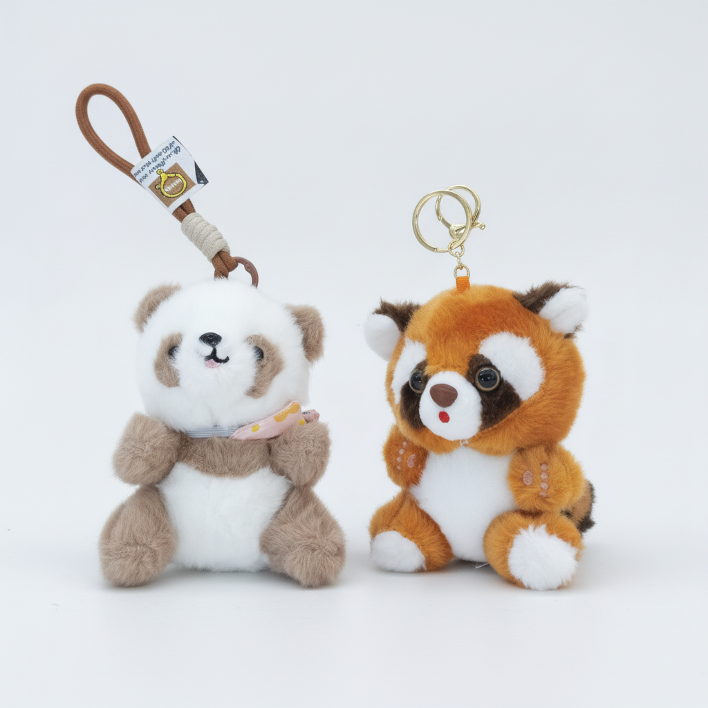 Adorable Mini Plush Animal Keychain Soft Toy Charm