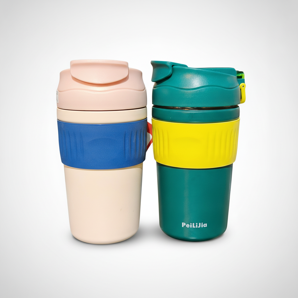 PeiLiJia Insulated Sipper Tumbler 480ml – Travel Coffee Cup