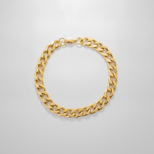 Men's Gold Cuban Link Chain Bracelet