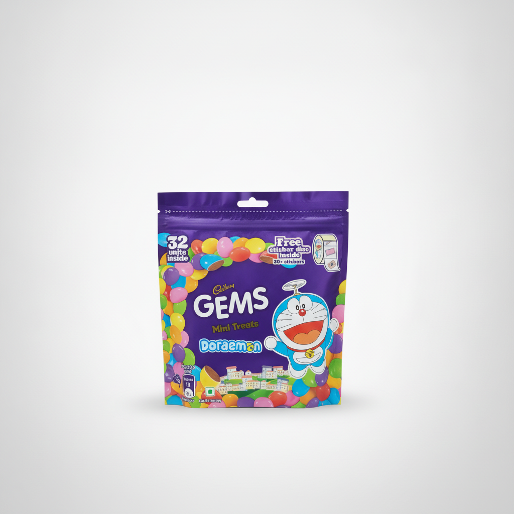 Cadbury Gems Mini Treats Doraemon Edition with Free Sticker Disc
