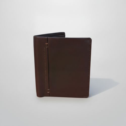 Wrangler Men's Genuine Leather Trifold Wallet – Dark Brown