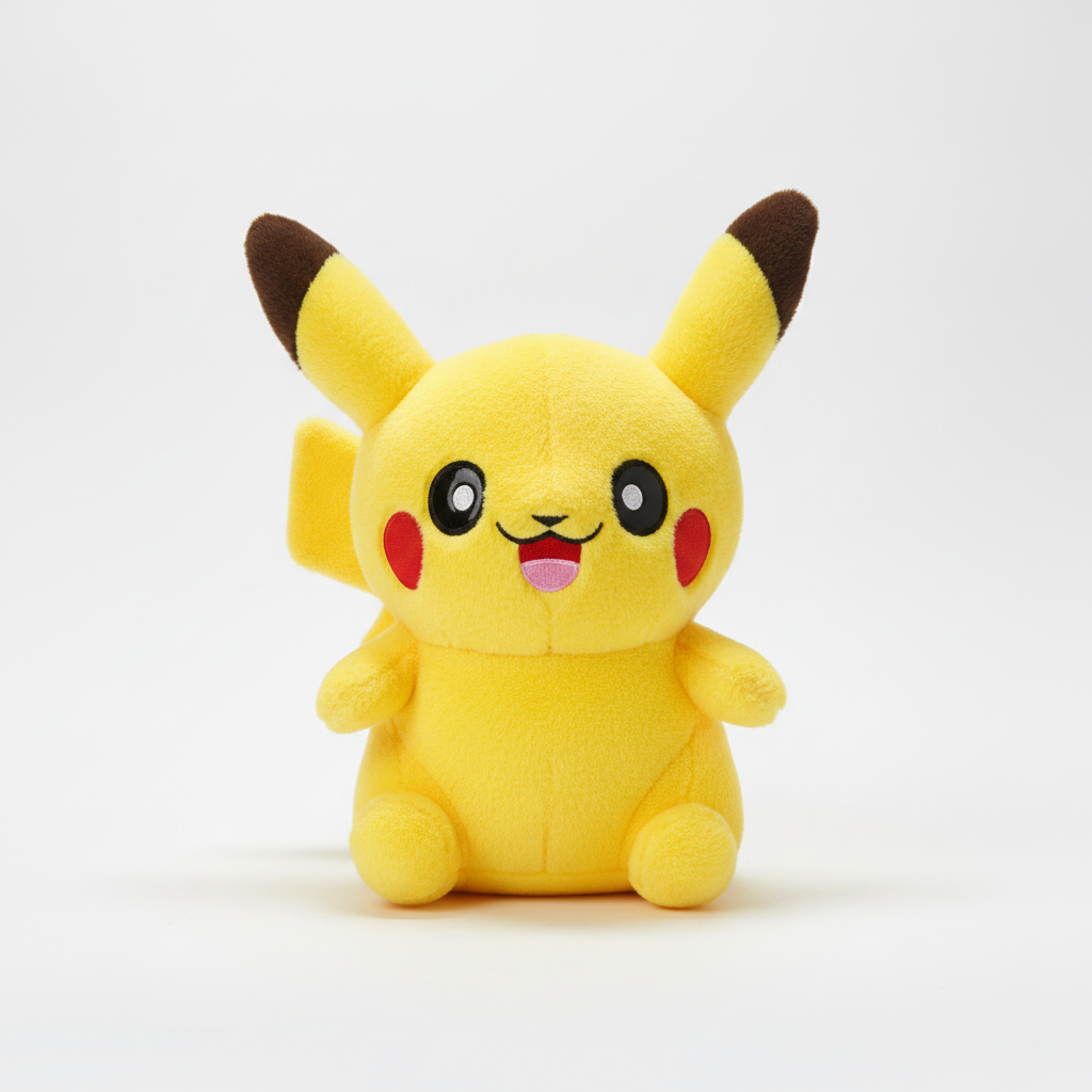 Pikachu Plush Stuffed Toy – Soft & Cuddly Pokemon Figure