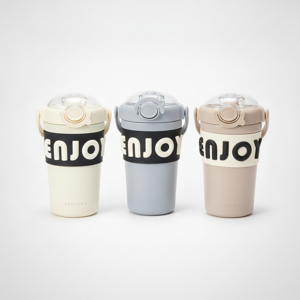 BOSHENG 'ENJOY' Korean Insulated Tumbler – 450ml