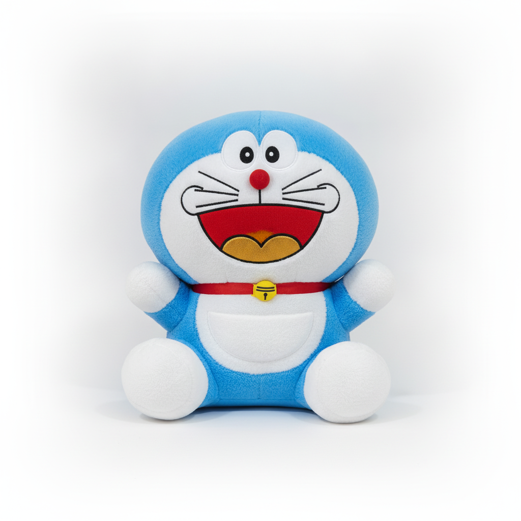 Doraemon Large Plush Soft Toy – Smiling Blue Cat Robot