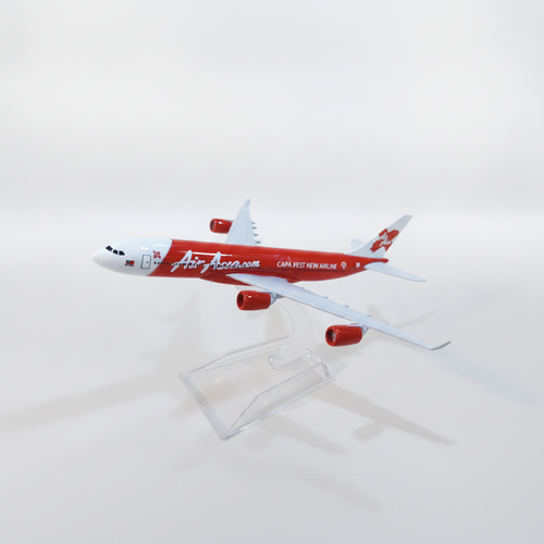 AirAsia Diecast Airplane Model with Display Stand