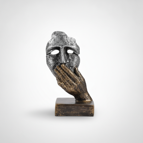 Abstract Face & Hand Sculpture Decorative Showpiece
