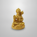 Golden Lord Hanuman Seated Idol – Resin Devotional Statue