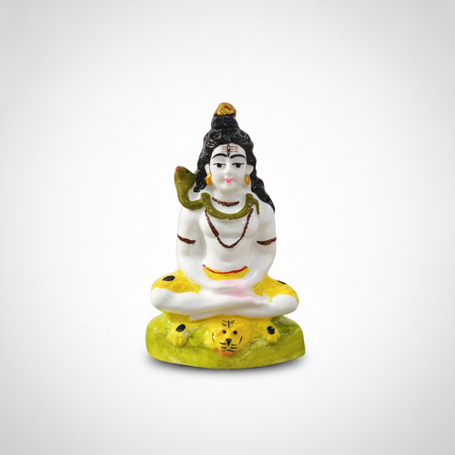 Lord Shiva Meditating Statue – Colorful Resin Idol