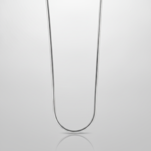 Men's Silver Snake Chain Necklace – Sleek & Bold