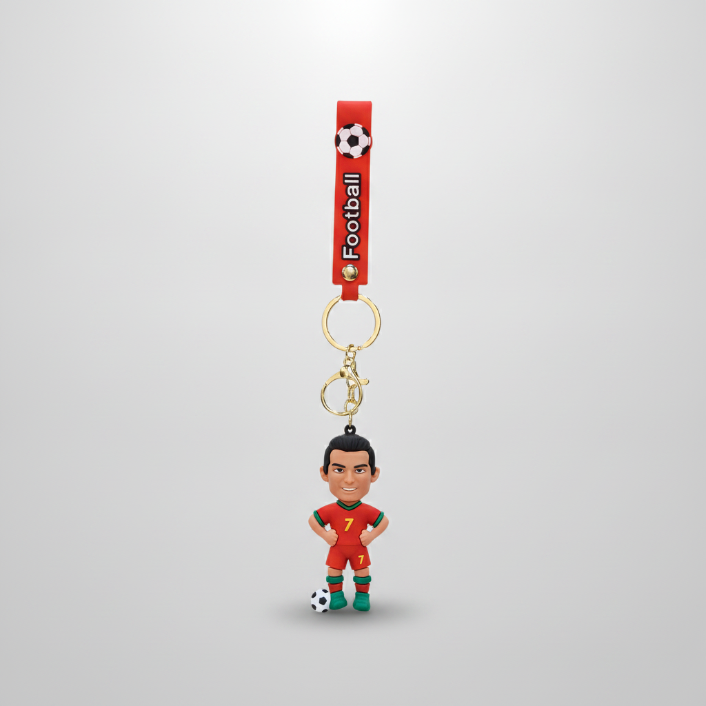 Cristiano Ronaldo #7 Portugal Football Keychain Figurine