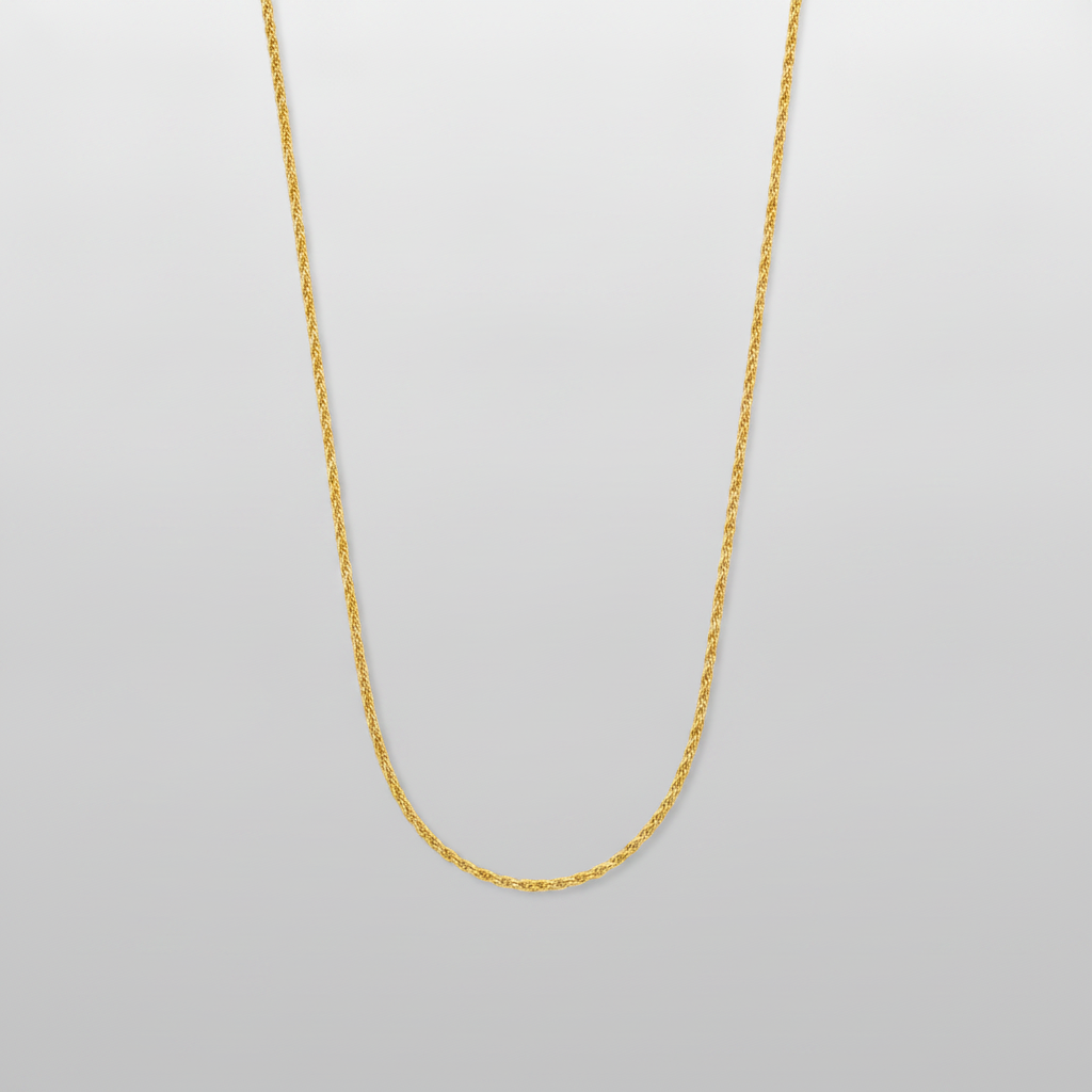 Men's Gold Rope Chain Necklace – Classic Twisted Link