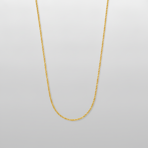 Men's Gold Rope Chain Necklace – Classic Twisted Link