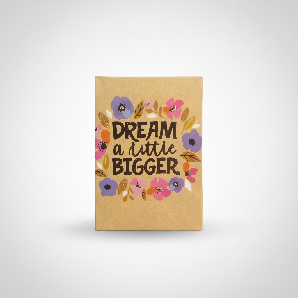 Dream a Little Bigger Floral Kraft Diary / Notebook