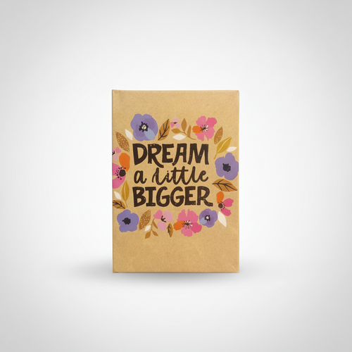 Dream a Little Bigger Floral Kraft Diary / Notebook