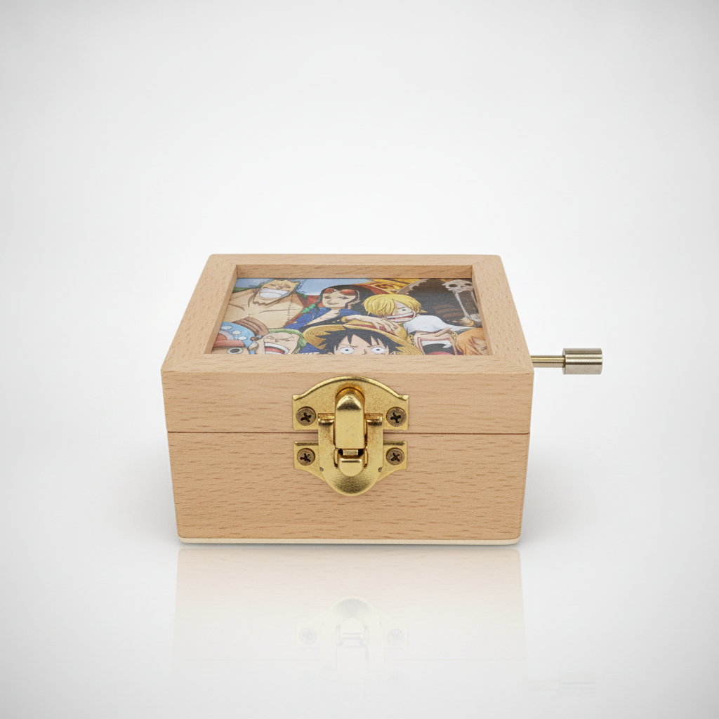 One Piece Crew Wooden Hand-Crank Music Box