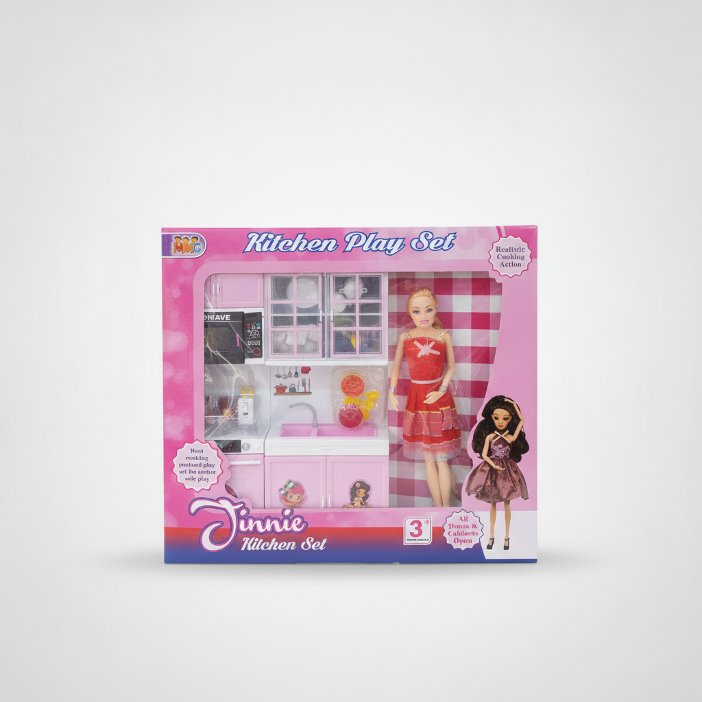 Jinnie Kitchen Play Set with Fashion Doll – 3+ Years