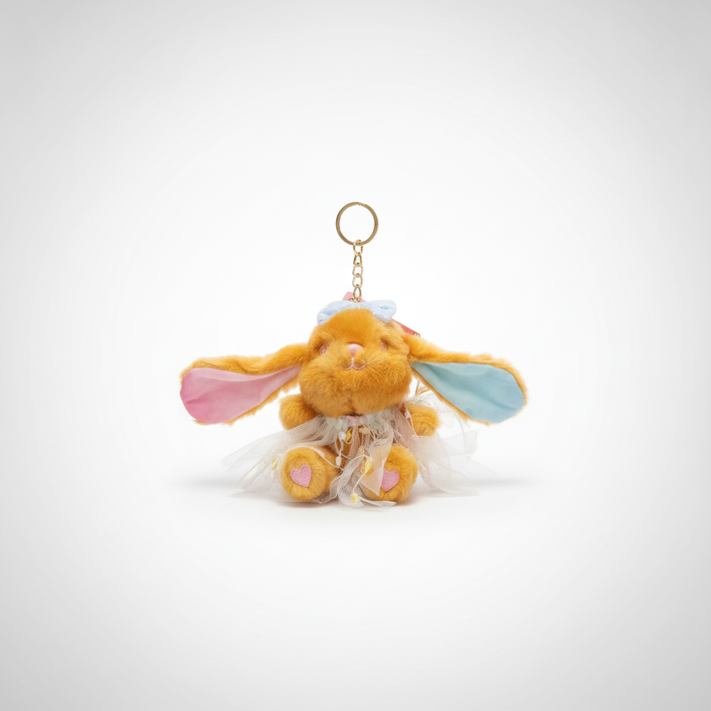 Cute Plush Keychain Charms – Bunny & Panda Soft Toys