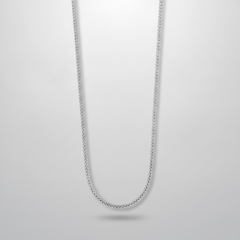 Men's Silver Franco Chain Necklace – Stainless Steel