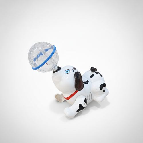 LED Musical Dancing Dog Toy with Spinning Light Ball