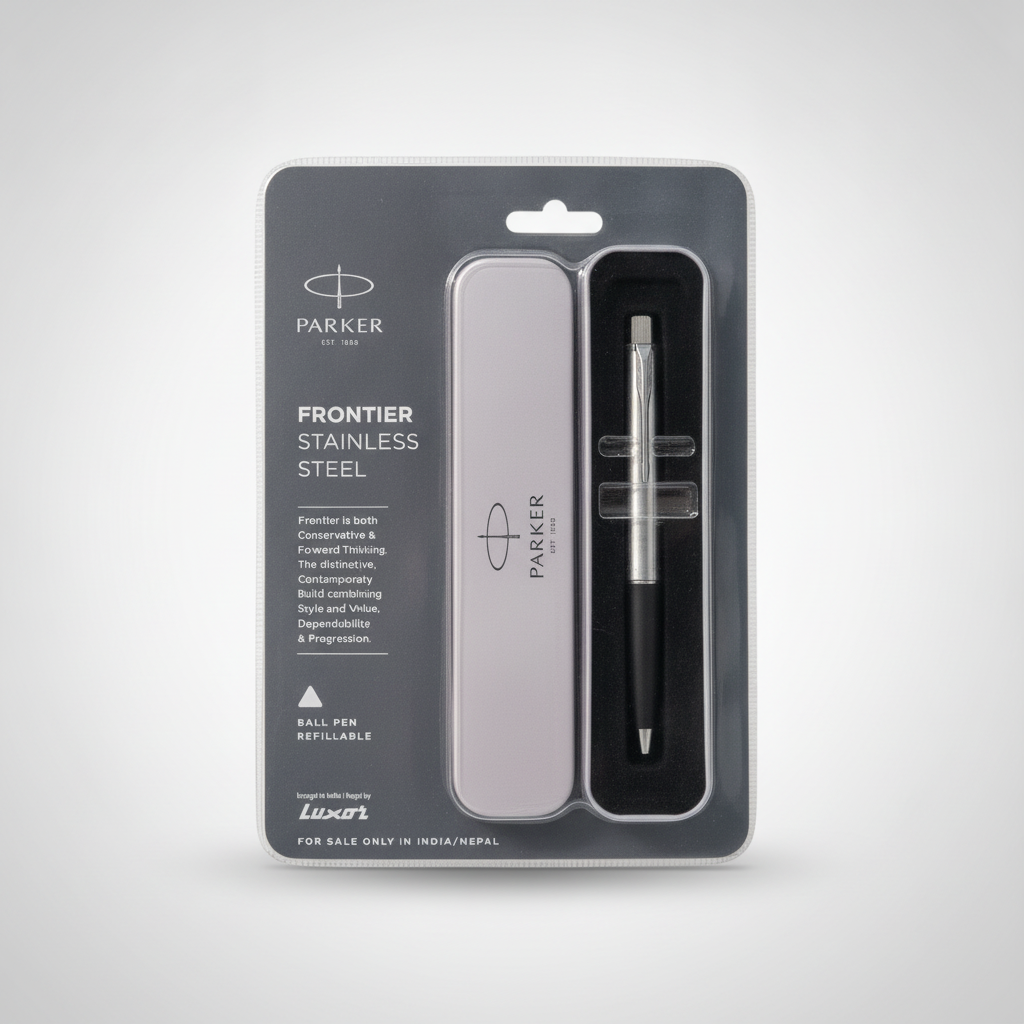 Parker Frontier Stainless Steel Refillable Ball Pen with Gift Box