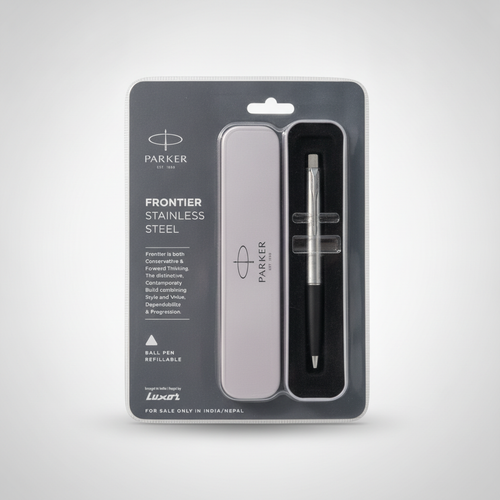 Parker Frontier Stainless Steel Refillable Ball Pen with Gift Box