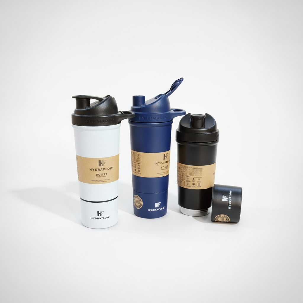 Hydraflow Boost 32oz Triple Wall Insulated Gym Shaker Bottle