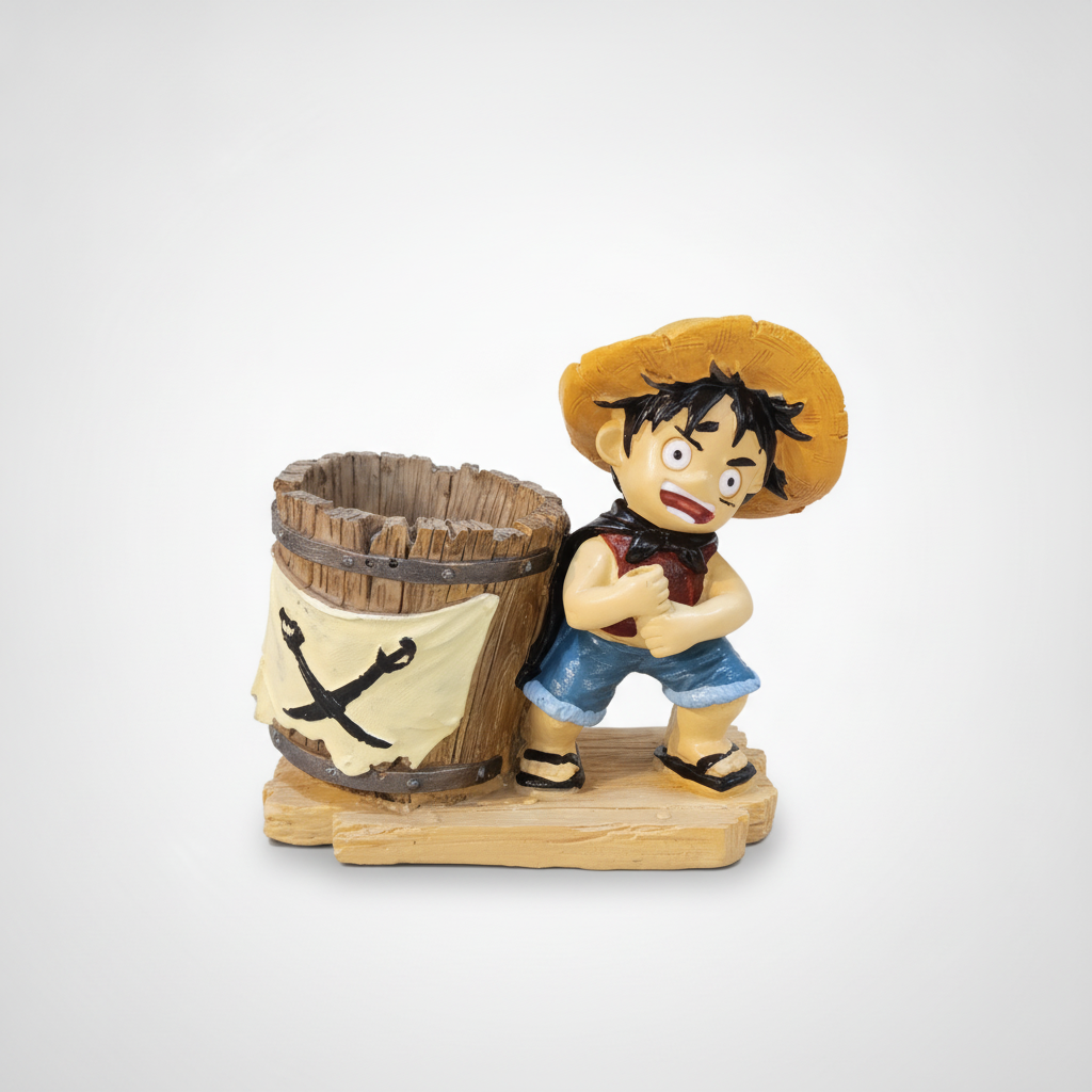 One Piece Monkey D. Luffy Chibi Pen Stand Desk Organizer