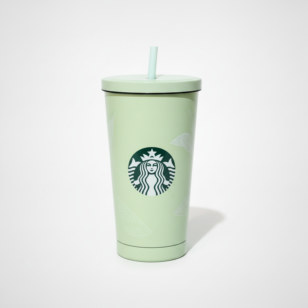 Starbucks Sage Green Insulated Tumbler with Straw – 590ml