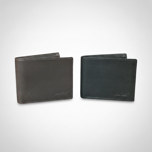 Wrangler Genuine Leather Bifold Wallet – Brown or Black