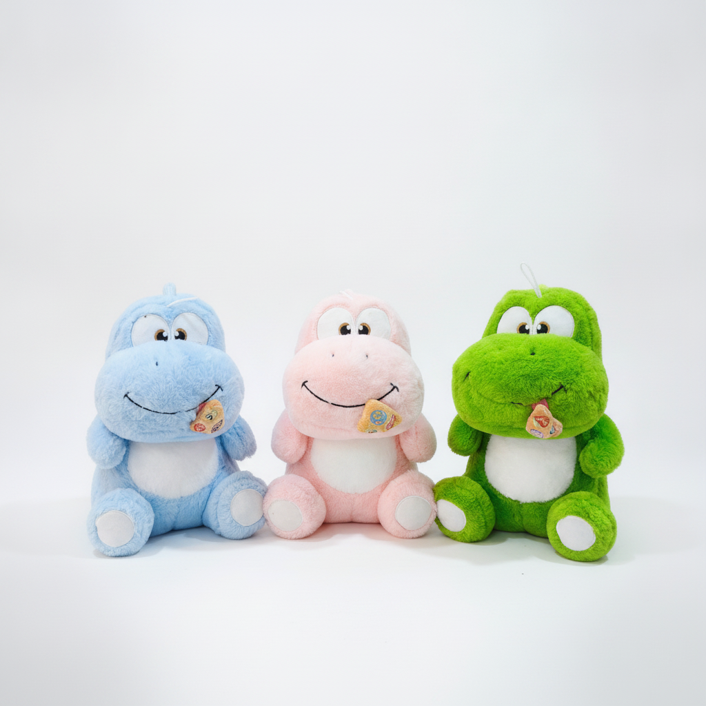 Adorable Dinosaur Plush Soft Toy – Set of 3 Colors