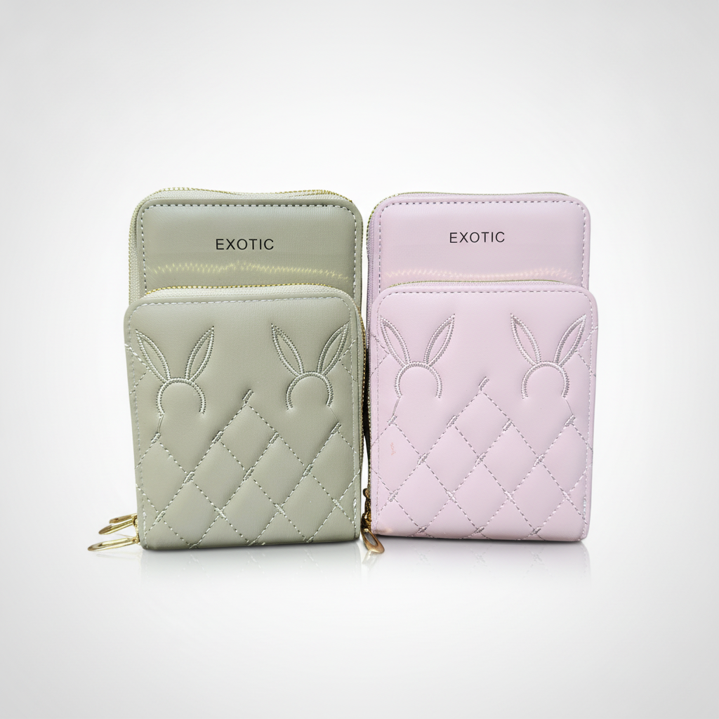 Exotic Quilted Bunny Mini Sling Purse for Women