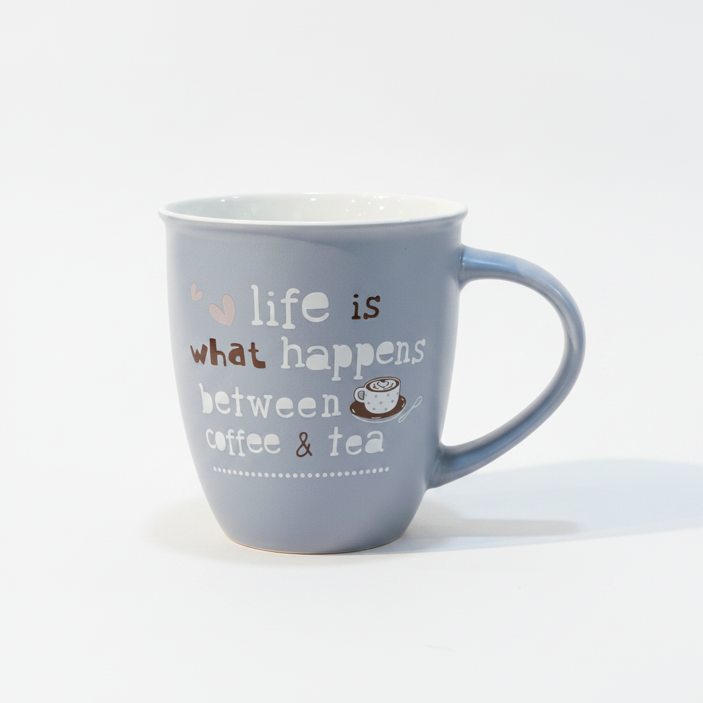 Life Is What Happens Between Coffee & Tea Mug