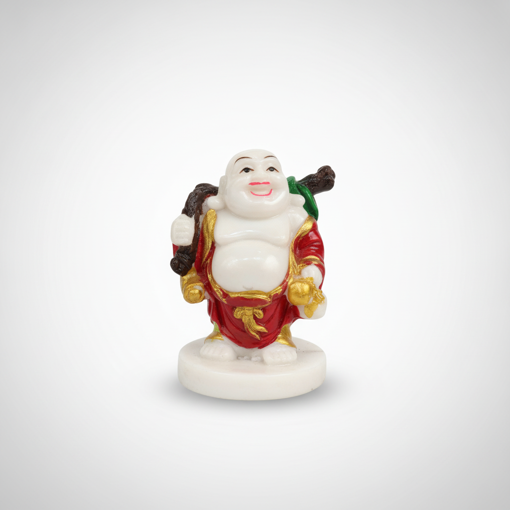Laughing Buddha Figurine – Colorful Good Luck Statue