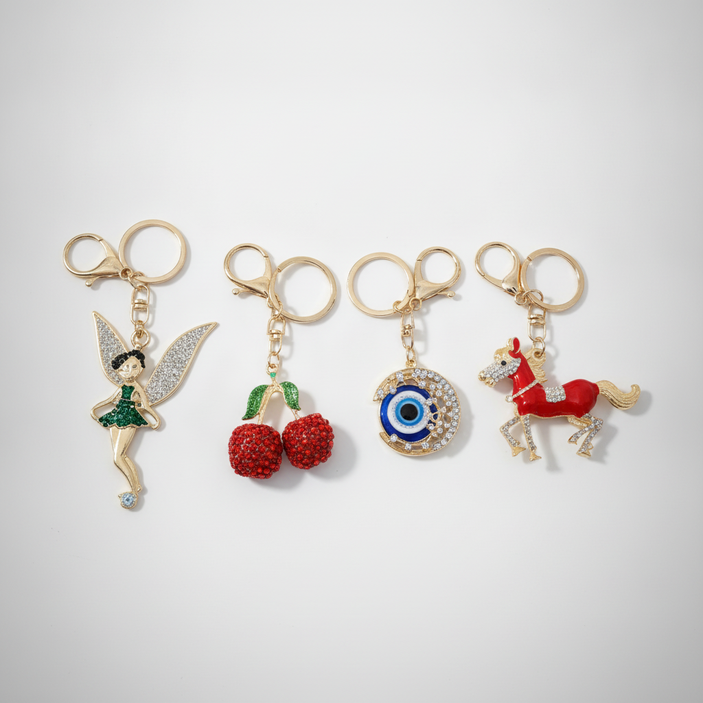 Crystal Rhinestone Keychain Charms