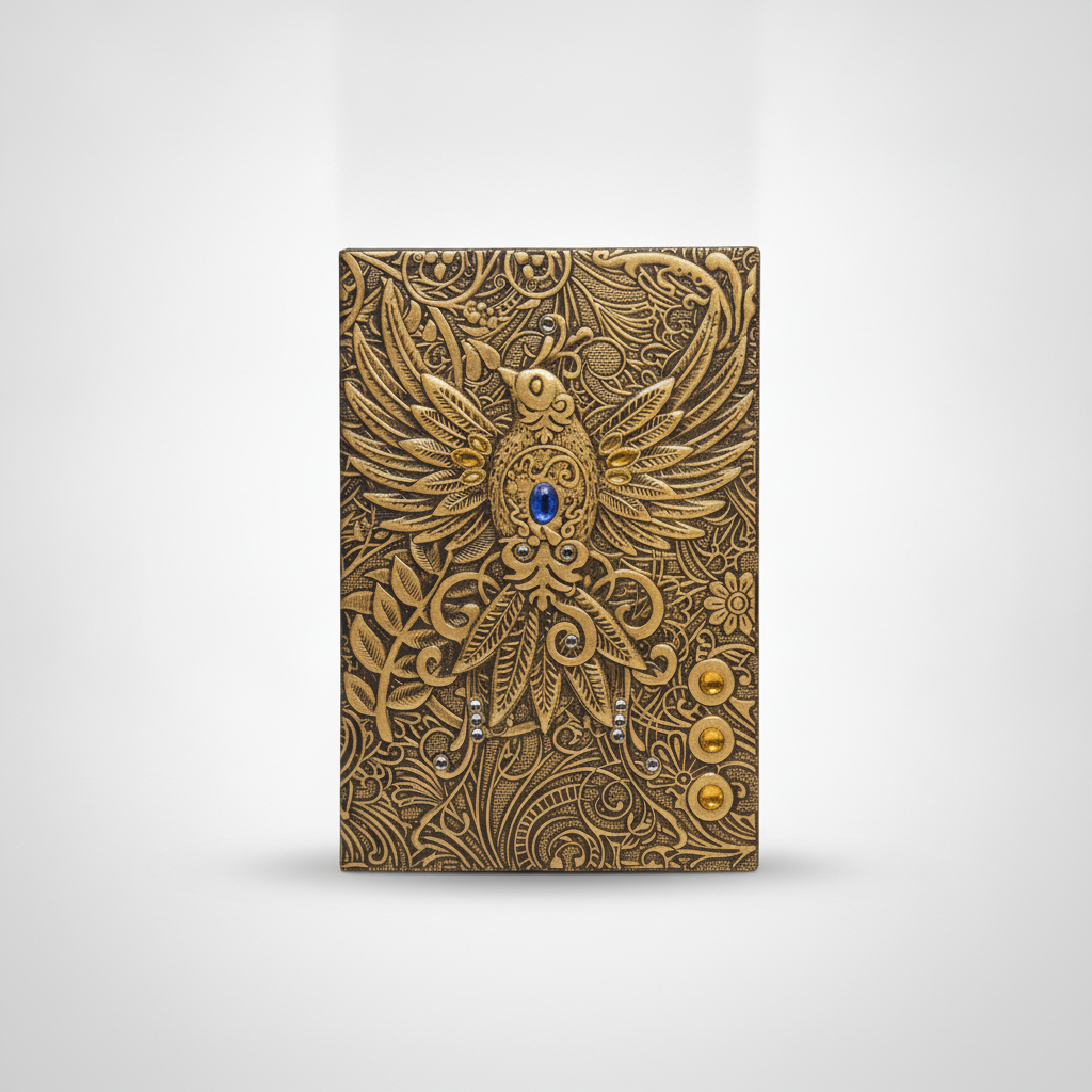 Embossed Golden Phoenix Hardcover Journal & Diary