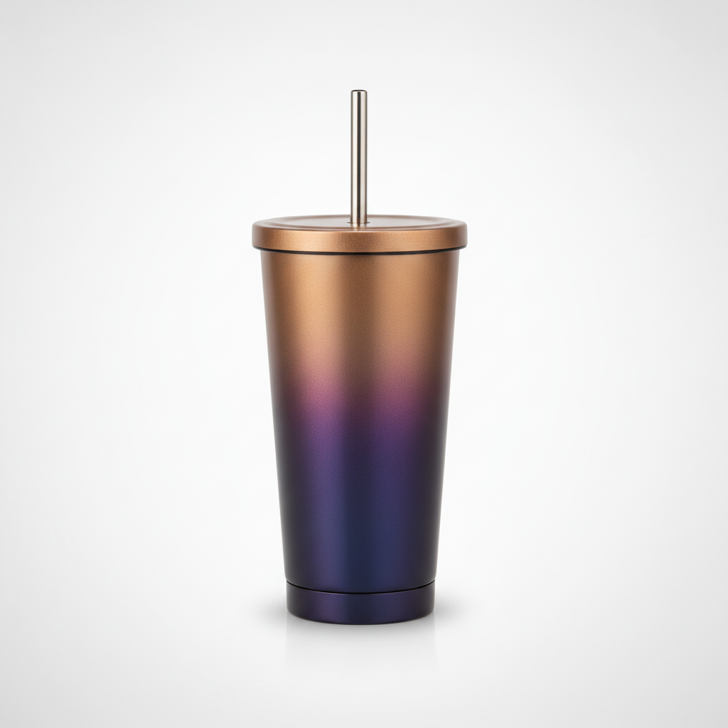 Galaxy Ombre Insulated Tumbler with Straw – 590ml