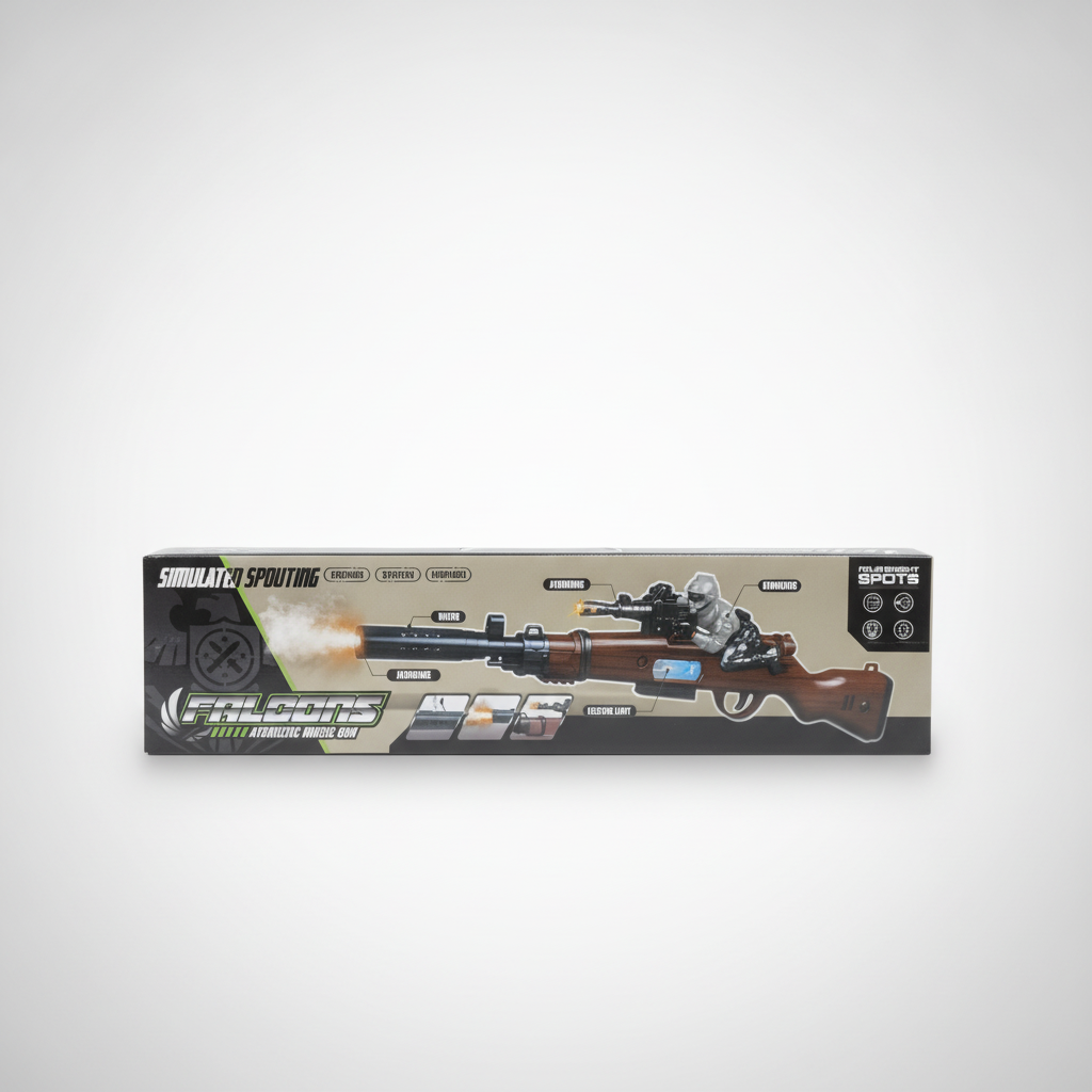 Falcons Atomizing Music Gun Toy Rifle with Light & Mist
