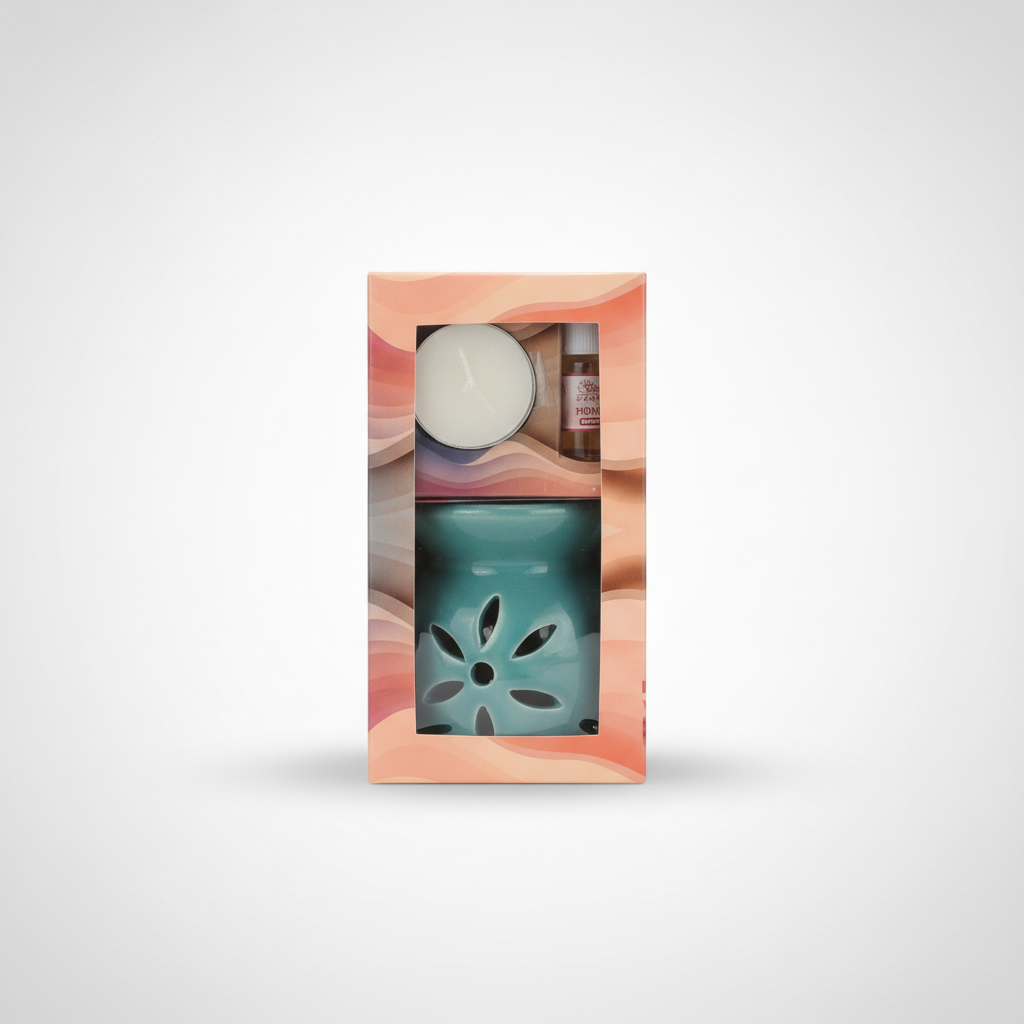 Candè Mongra Ceramic Oil Diffuser Gift Set with Tealight