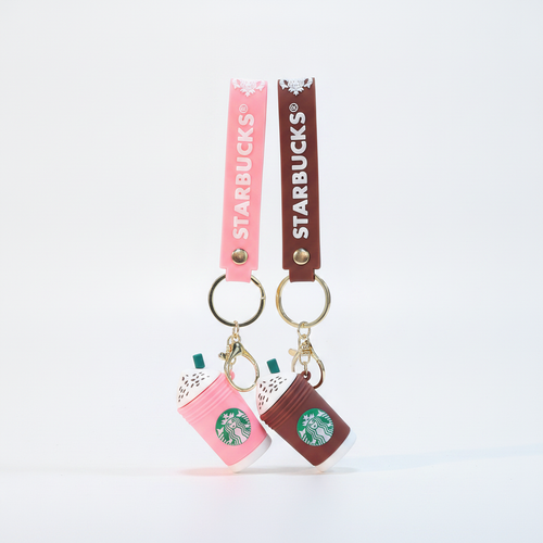 Starbucks Mini Cup Keychain with Silicone Wrist Strap