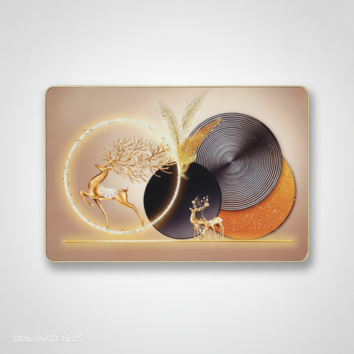 Crystal Golden Deer Wall Art Panel – Luxury Décor