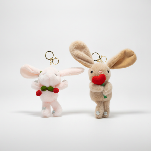 Cute Plush Bunny Keychain – Soft Toy Bag Charm